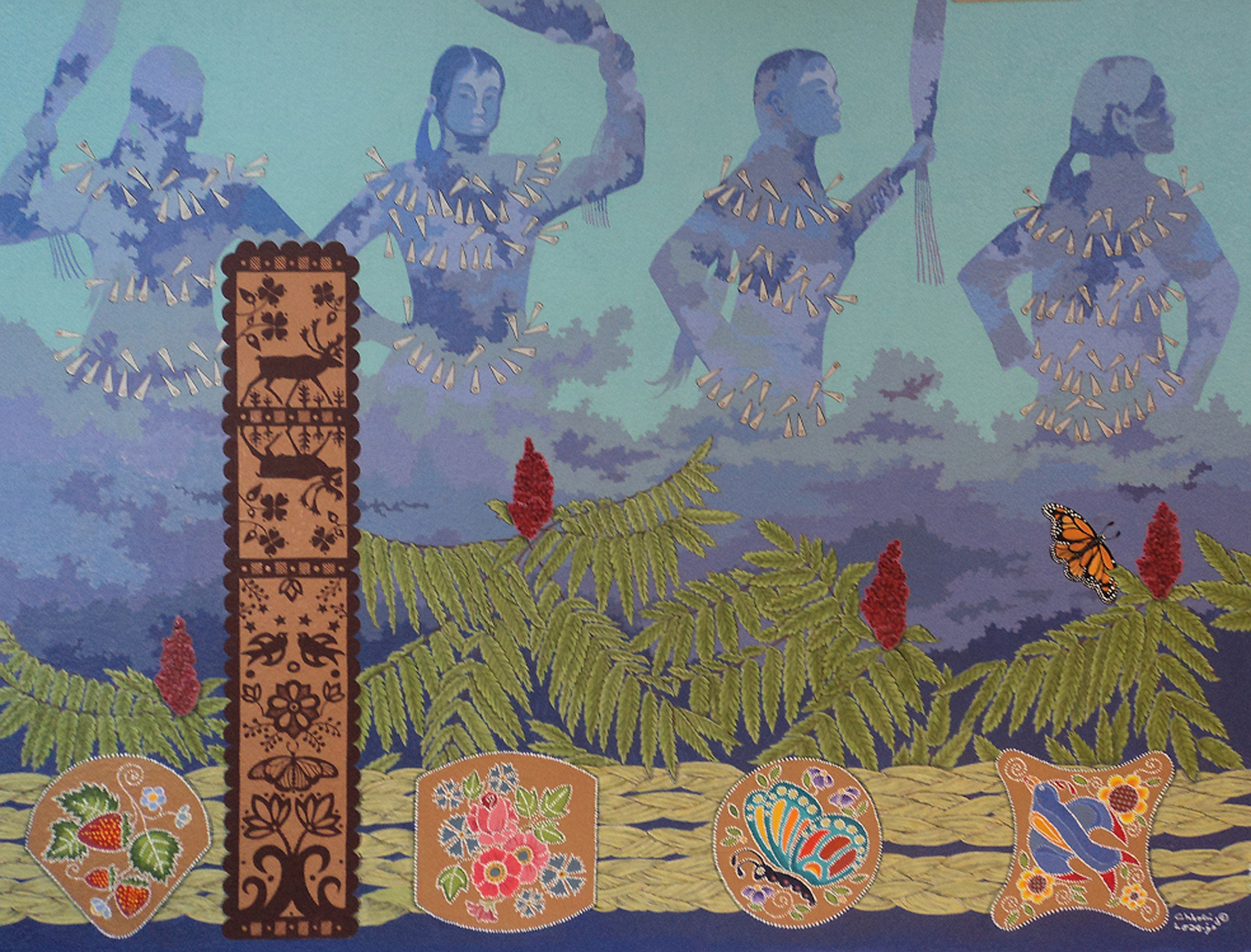 "She Makes Rain" by Chholing Taha (Cree First Nations)