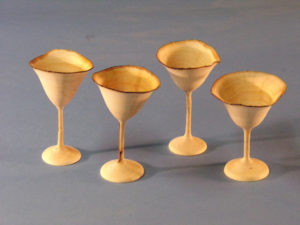 Hand-turned alder goblets