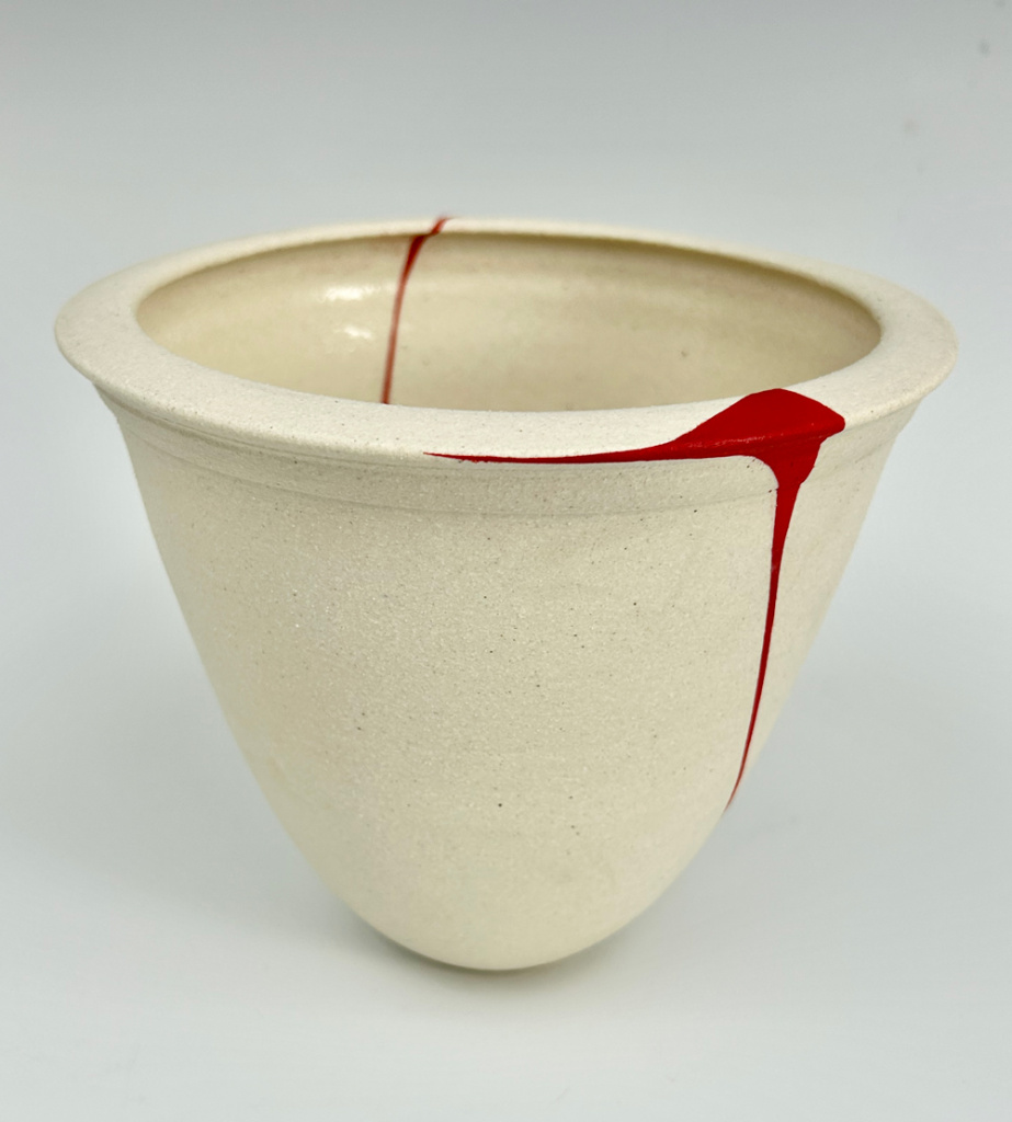 Harlow Purchase "SUPPLE" Stoneware / porcelain bowl with glaze, underglaze and naked clay. -John F Shaw